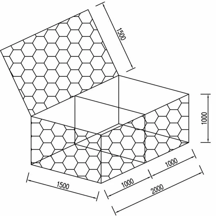 Hexagonal Wire Gabion Basket factory